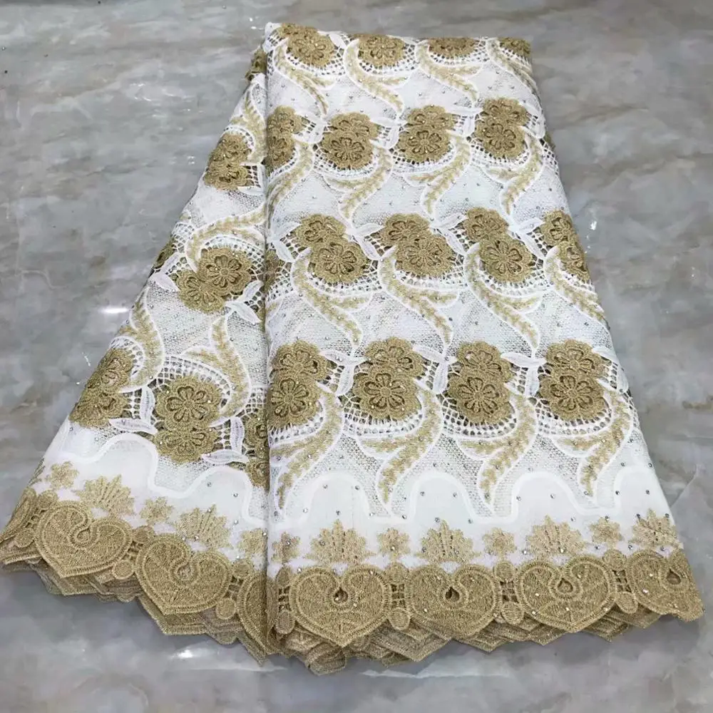 Африканская 100% хлопковая кружевная ткань новейшее швейцарское кружево из вуали