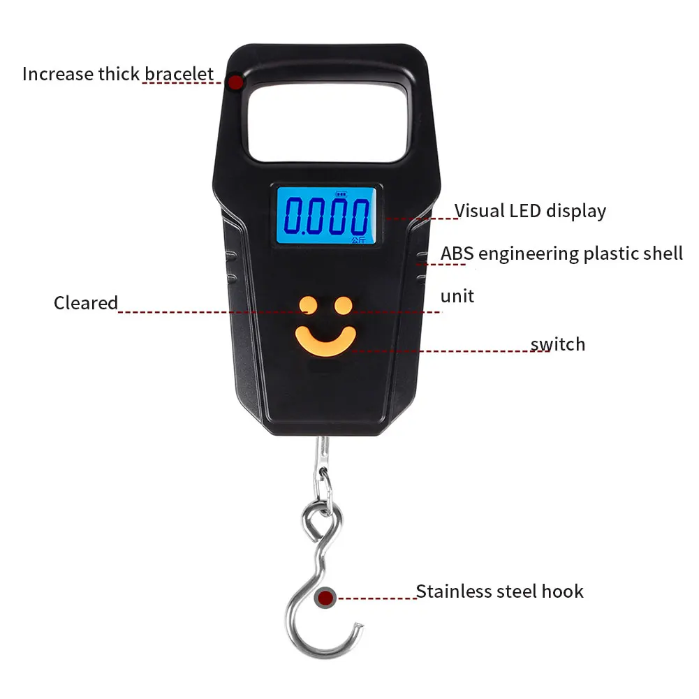 

Fishing Scale Mini Digital Scale For Fishing Luggage Travel Weighting Steelyard Portable Electronic Hanging Hook Scale Measuring