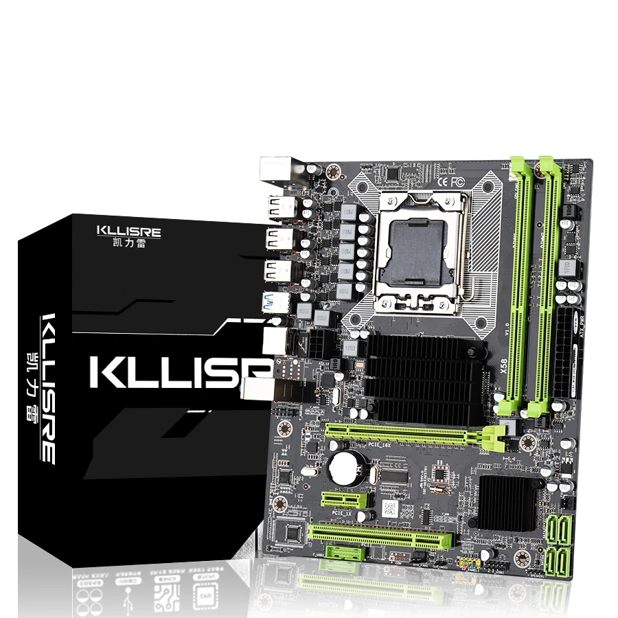 Kllisre X58 LGA 1366 материнская плата поддерживает серверную память REG ECC и процессор xeon
