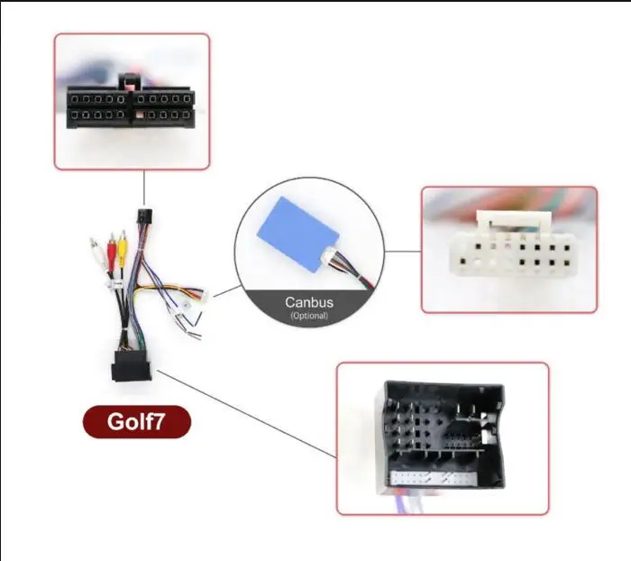 Car CD DVD Player Power Cable Plug For Volkswage special power cable for car dvd 2din | Multimedia