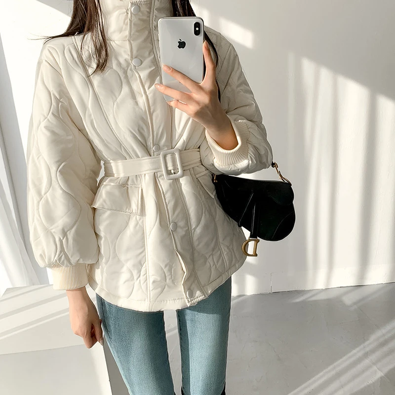 

Женская парка с воротником-стойкой, на хлопковом наполнителе