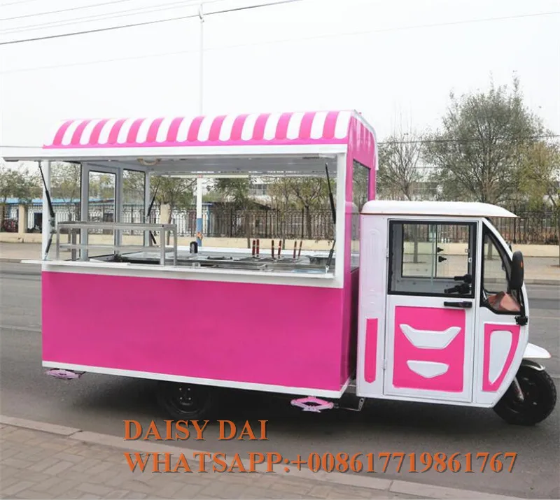 Уличный Мобильная электрическая тележка для подогрева 3 колесами быстрая Еда