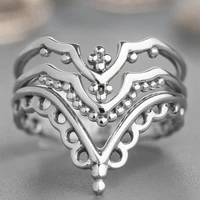 womens ring set womens silver ring bohemian silver ring silver stacked ring