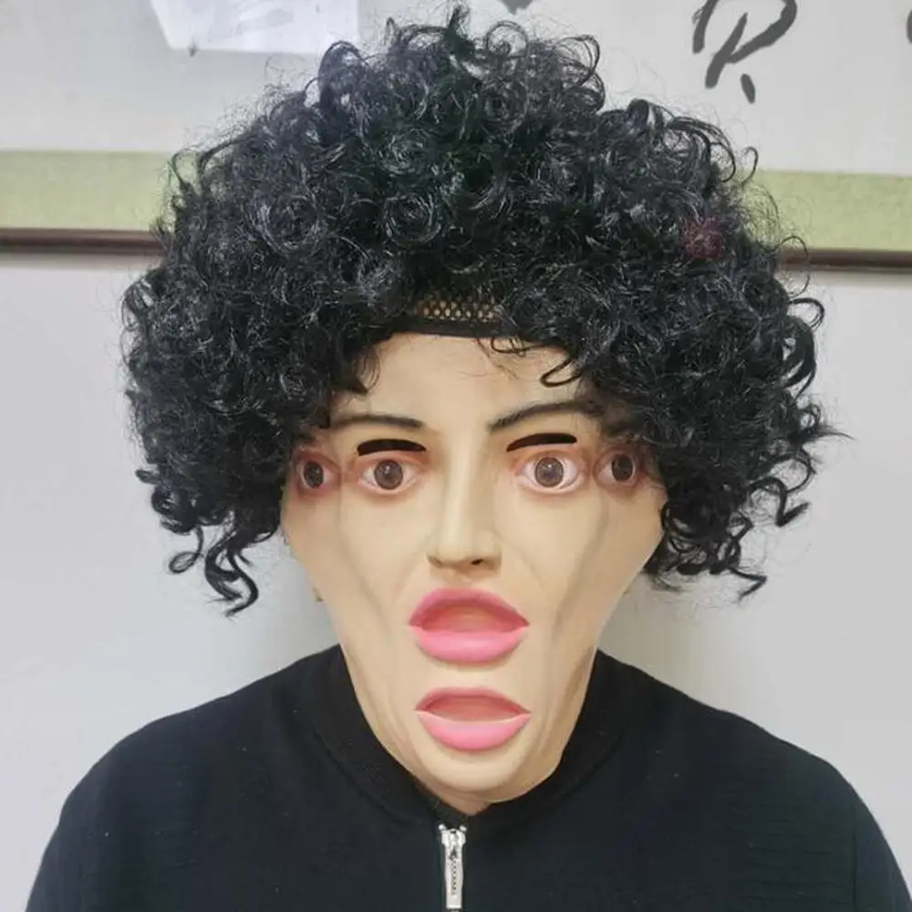 

Halloween terror Mask Cosplay Costumes Props Mediterranean hardcore Party prank Two Face Mask