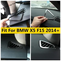 abs matte carbon fiber look accessories front air vent dashboard outlet decor frame cover trim fit for bmw x5 f15 2014 2019