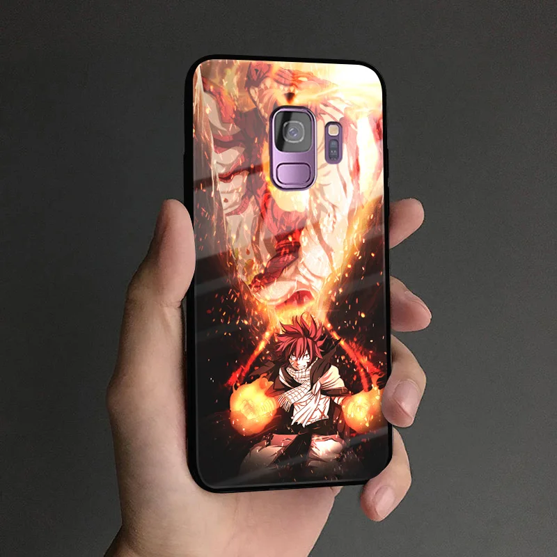 FAIRYTAIL 1 Fairy Tail Аниме «Нацу» Люси Эрза мягкий силиконовый стекло чехол для телефона в виде ракушки для samsung Galaxy S8 S9 S10e S10 Note 8, 9, 10, плюс - Цвет: FAIRYTAIL 1