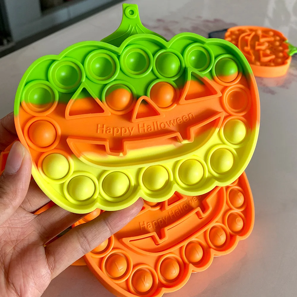 Juguete sensorial de burbujas para Halloween, juguete para apretar de silicona para aliviar el estr&eacute;s, antiansiedad, novedad, juguete para regalo para relajarse-4