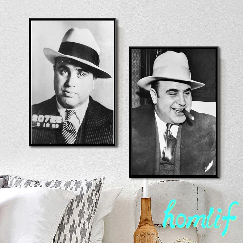 Полная квадратная/круглая Алмазная картина Al Capone известные люди искусство 5D