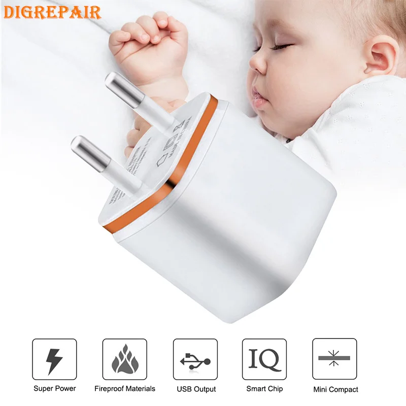 Умный дорожный адаптер с двумя USB-портами настенный портативный мобильный