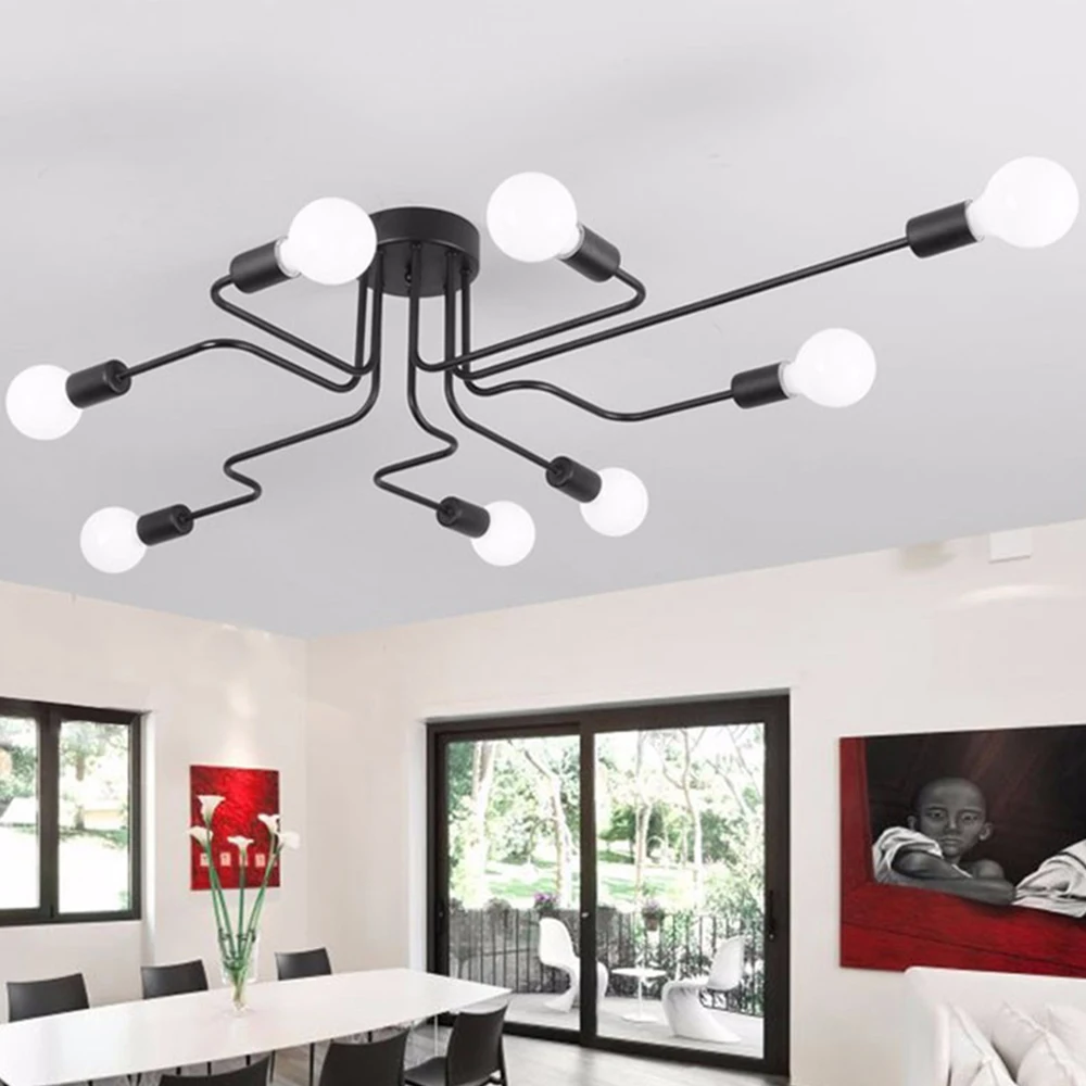 Светодиодная Люстра для кабинета креативная лампа с 8 лампочками декоративное