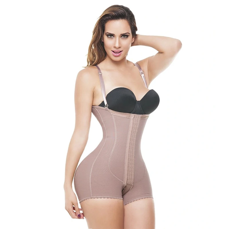 

Women Bodysuit Postpartum Tummy Control Side Traceless Shapewear Hip Lifting Slimming Fajas colombianLace Full Light Body Shaper
