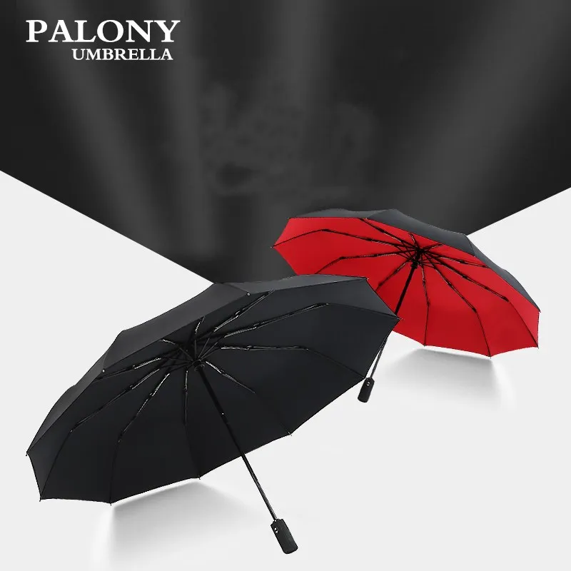 Черный двухслойный зонт с автоматической ручкой 7 цветов Солнцезащитный 3