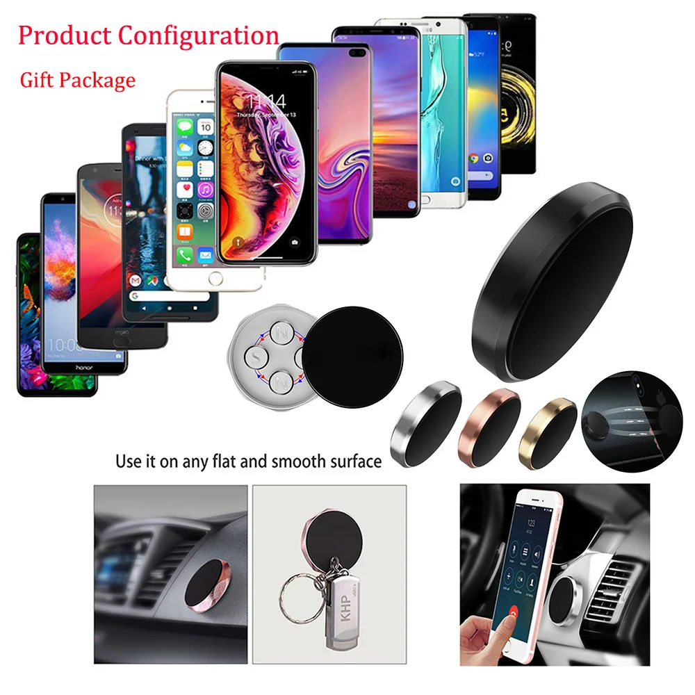 Магнитный Автомобильный кронштейн для рулевого колеса iPhone Huawei xiaomiGPS монтажный