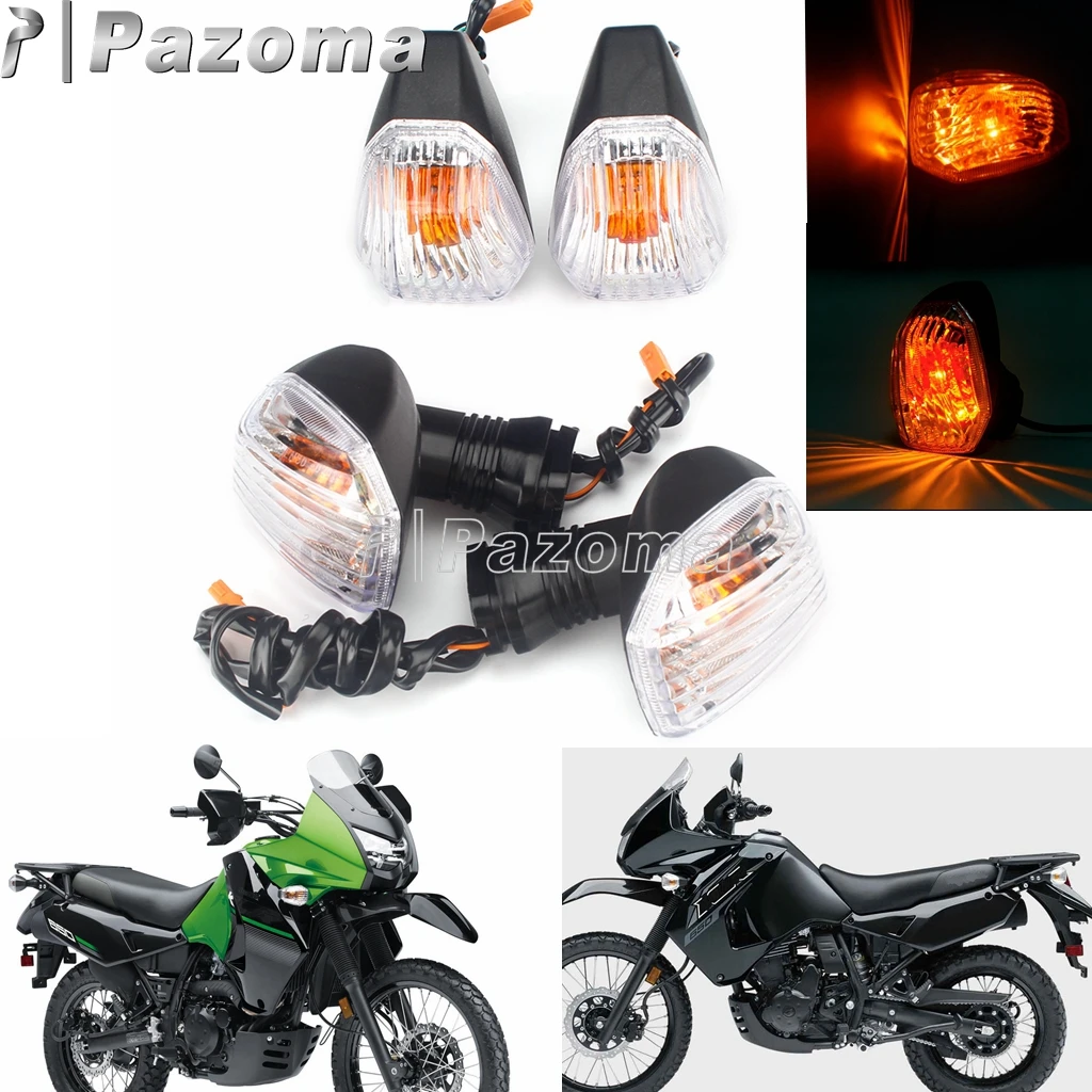 

4Pcs 12V OEM Connector Turn Signals Motorcycle Front&Rear Blinker Indicator Light For KAWASAKI KLR650 Camo New Edition KLE Z750S