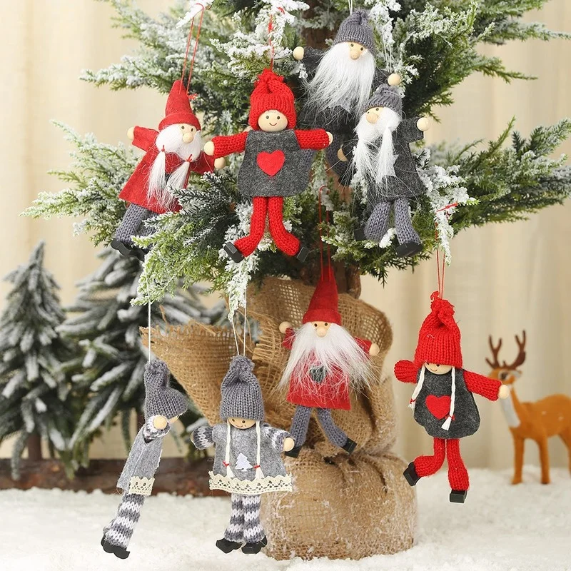 

Christmas Decorations for Home Pendants Navidad Christmas Tree Ornaments Hanging Doll Craft Decor Supplier Kids Gift 2021
