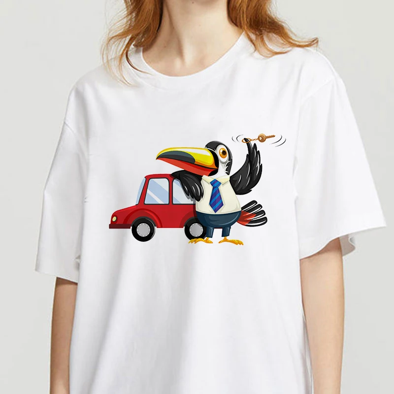 

Cute Cartoon Rabbits Tshirt Women Fashion Graphic Ladies Top Tshirt Female Tee Shirts Women white Tees Tops Female Clothes