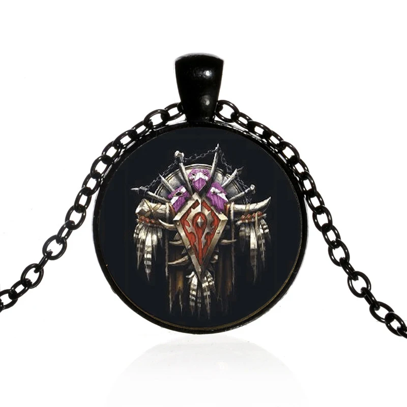 Style 12 SONGDA Горячая игра Мир Warcraft племенные метки ожерелье WOW Красный символ Орды ожерелья с подвесками для мужчин и женщин вентиляторы сувенирный подарок - Окраска металла: Style 12