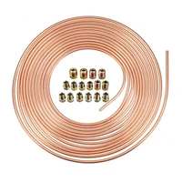 1 piece 25 ft copper nickel roll brake line tubing 16 pieces nut auto replacement parts coil joint spring
