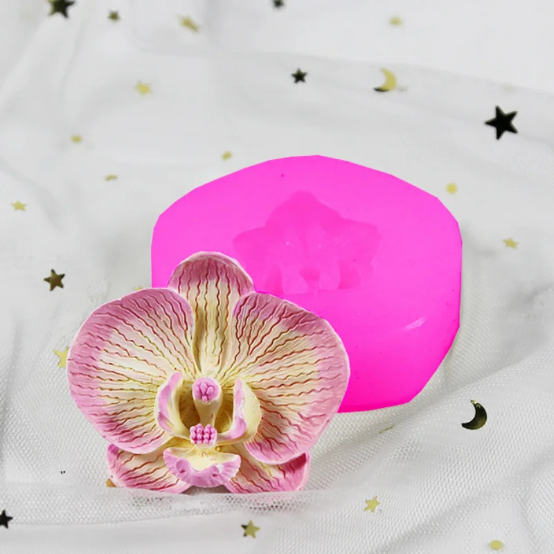 Силиконовая 3D форма для мыла в форме бабочки орхидеи помадки желе свечи