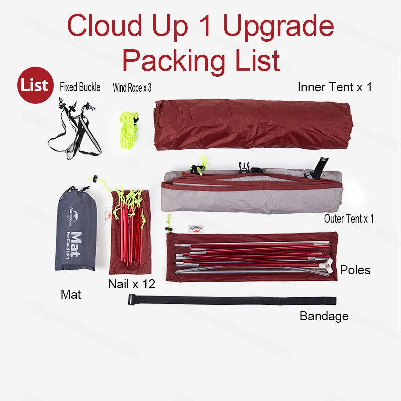 Naturehike модернизированная палатка для кемпинга с облаком на открытом воздухе