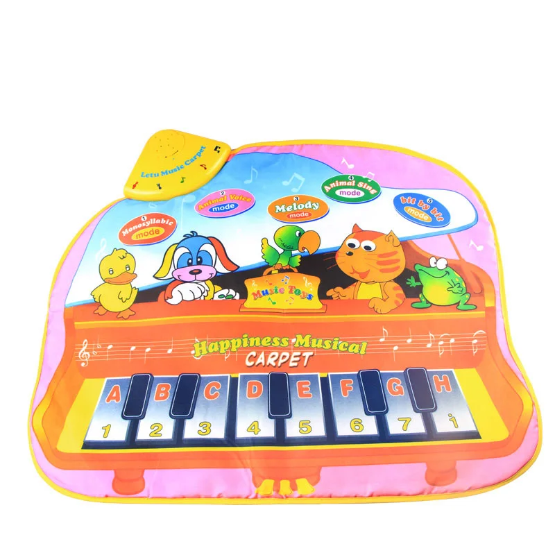 1 pcs musical mat Детский Сенсорный Музыкальный коврик Детский многофункциональный музыкальный ковер фортепиано электронный раннего обучения распознавание игрушек - Цвет: 1 pcs musical mat