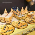 Лидер продаж, Набор Декоративной посуды для детского дня рождения, бумажная тарелка, бумажная чашка, строительные принадлежности 324