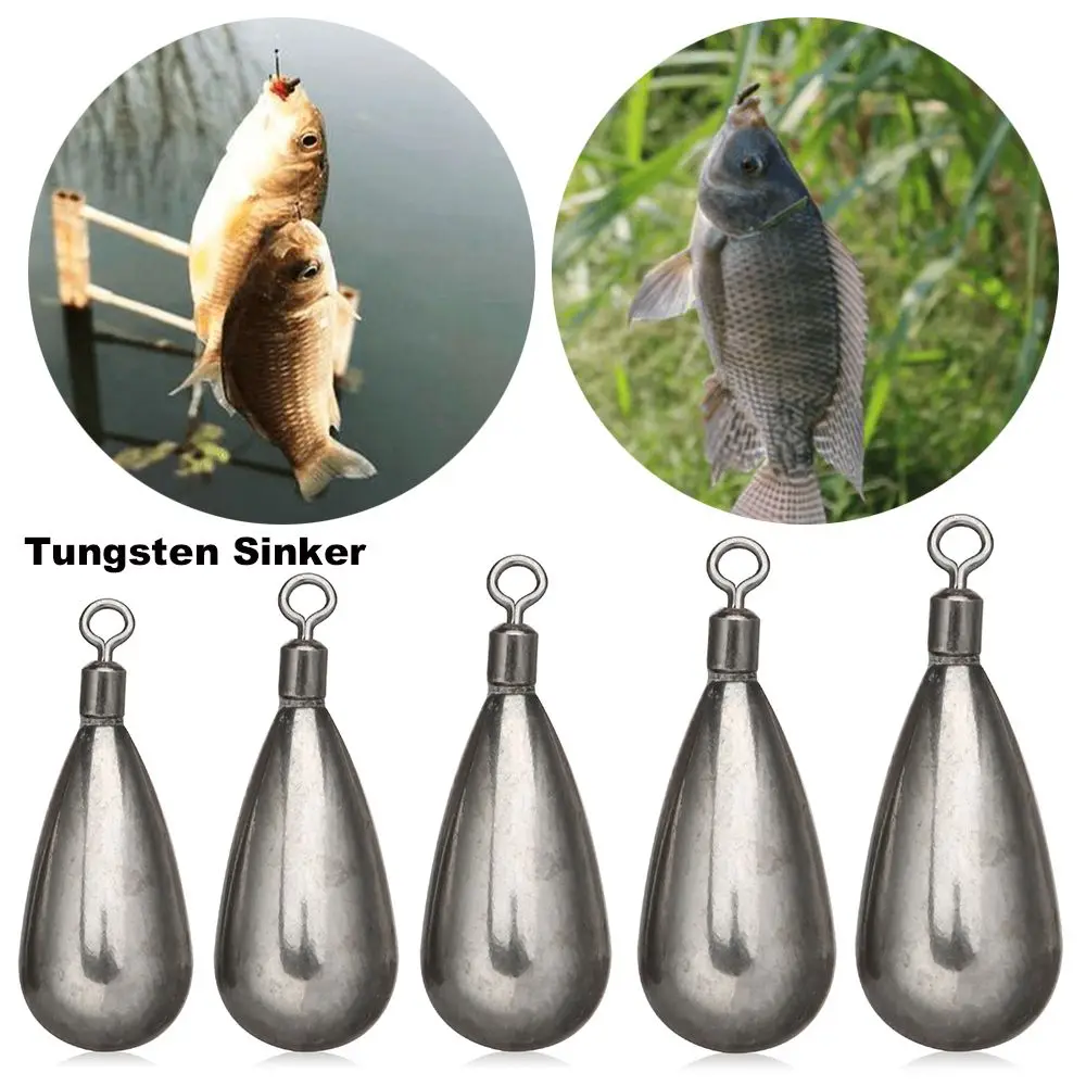 

0.9-14g New Quick Release Casting Tear Drop Shot Weights Fishing Tungsten Fall Sinker Line Sinkers Hook Connector Fishing Tackle
