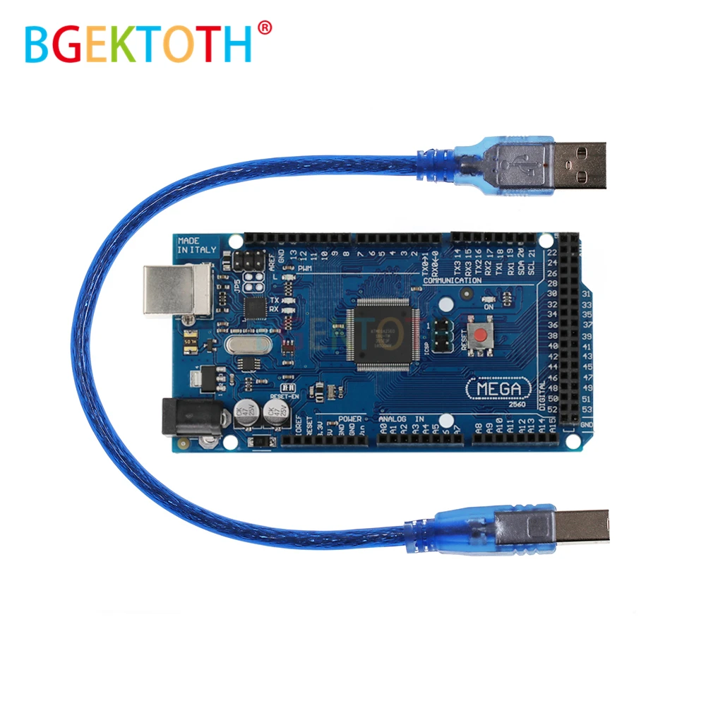 1pcs Mega 2560 R3 Mega2560 REV3 ATmega2560-16AU ATMEGA16U2-MU Board + USB Cable compatible | Инструменты