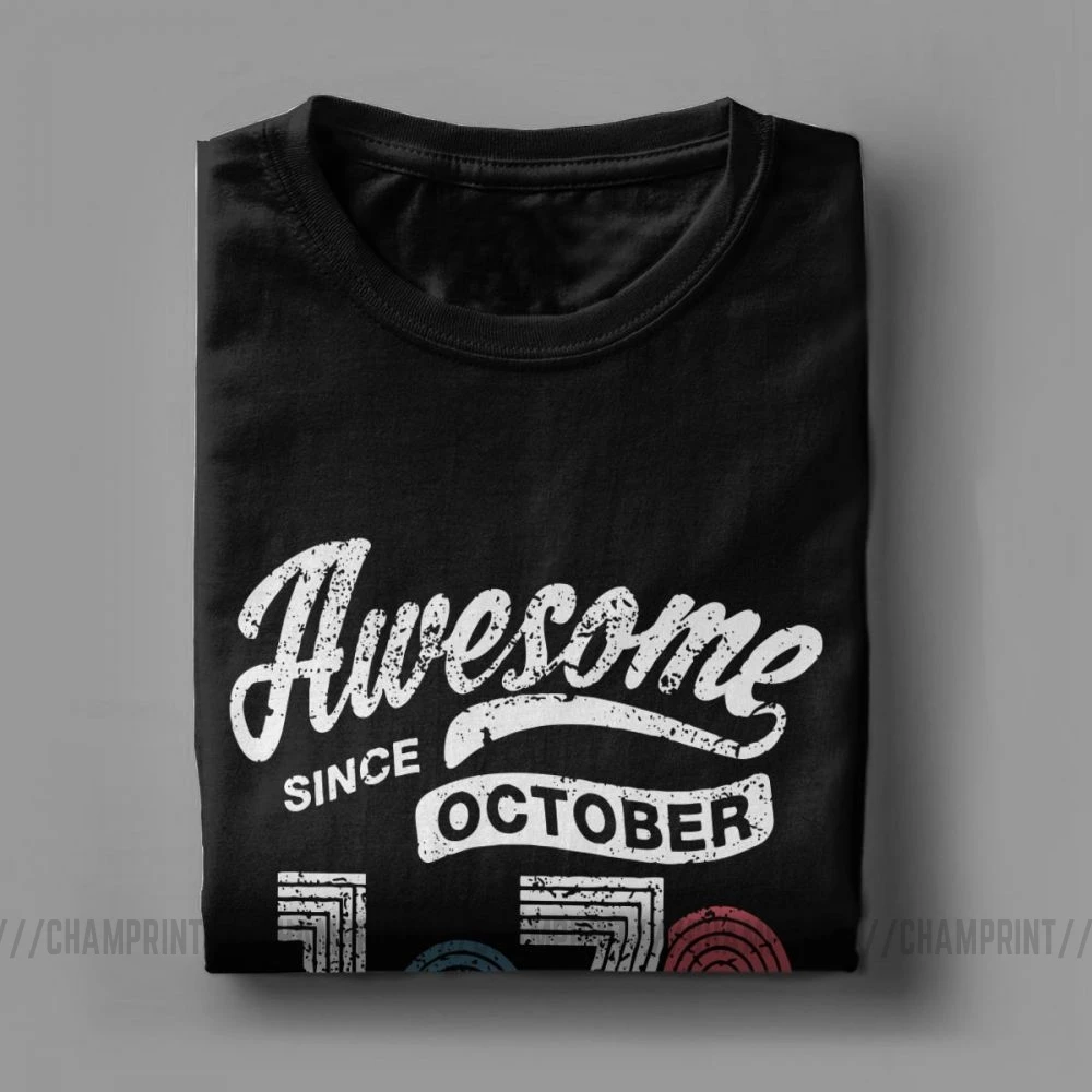 Потрясающая с октября 1979 года футболка винтажный подарок на день рождения для
