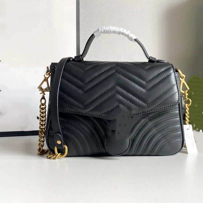 

ual2020 new fashion bag famous designer brand bags the best qity handbags for women real leather handle bag lady's chain bags