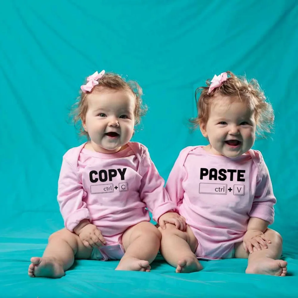 

Copy Paste Twins Twins Announcement Gifts for Twins Baby Shower Gift for Boys Girls Identical Twins Bodysuits Wear