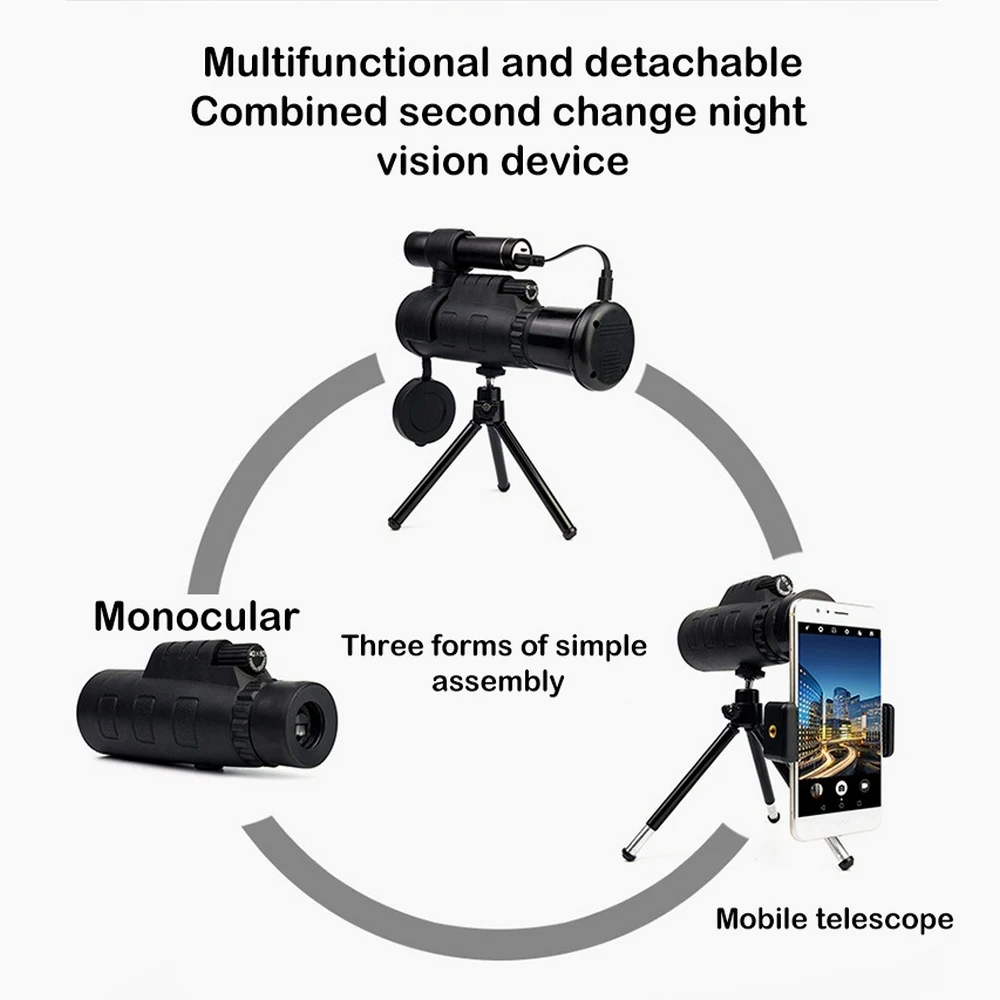 

Monocular Telescope Multi-combination HD Infrared Night Vision Monoculars Mobile Phone Telescope Tourism Camping Equipment