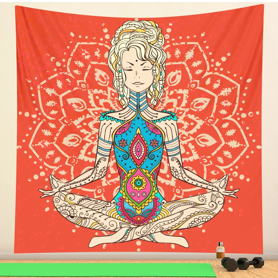 

Indian mysterious Mandala tapestry wall decoration witchcraft tapestry Bohemian Hippie home decoration mattress yoga mat