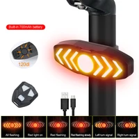 2 in 1 bike turning signals taillight 120dl cycling horn wirelsess remote control lamp usb charging safety warning rear light