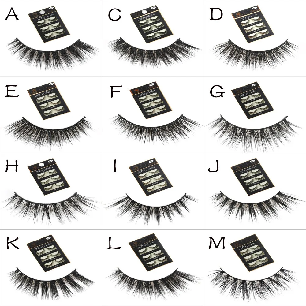 3 пары накладных ресниц натуральные Толстые Длинные Накладные ресницы магнитные