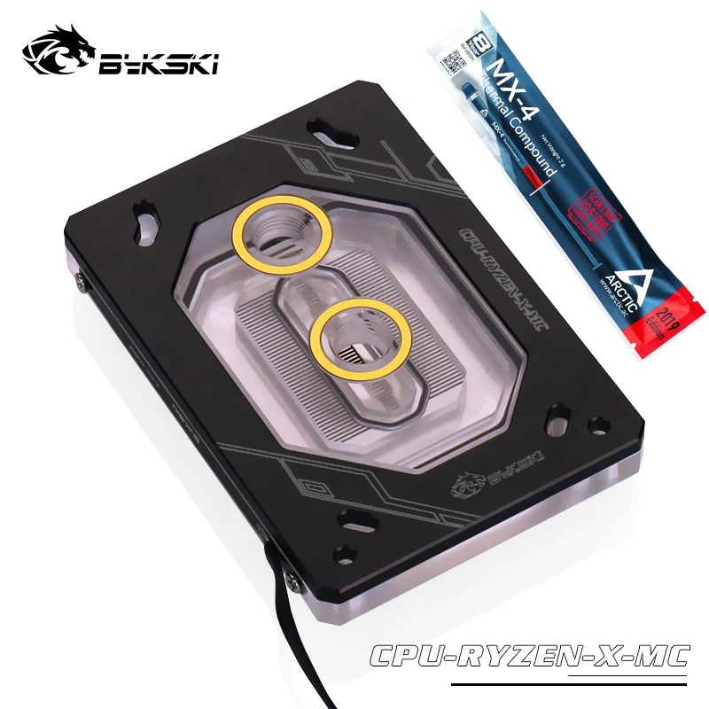 BYKSKI термопаста arctic mx-4+ RYZEN3000 RyzenAM3/AM3+/AM4 1950X TR4 X399 X570 cpu водоблок медный радиатор кулер для воды