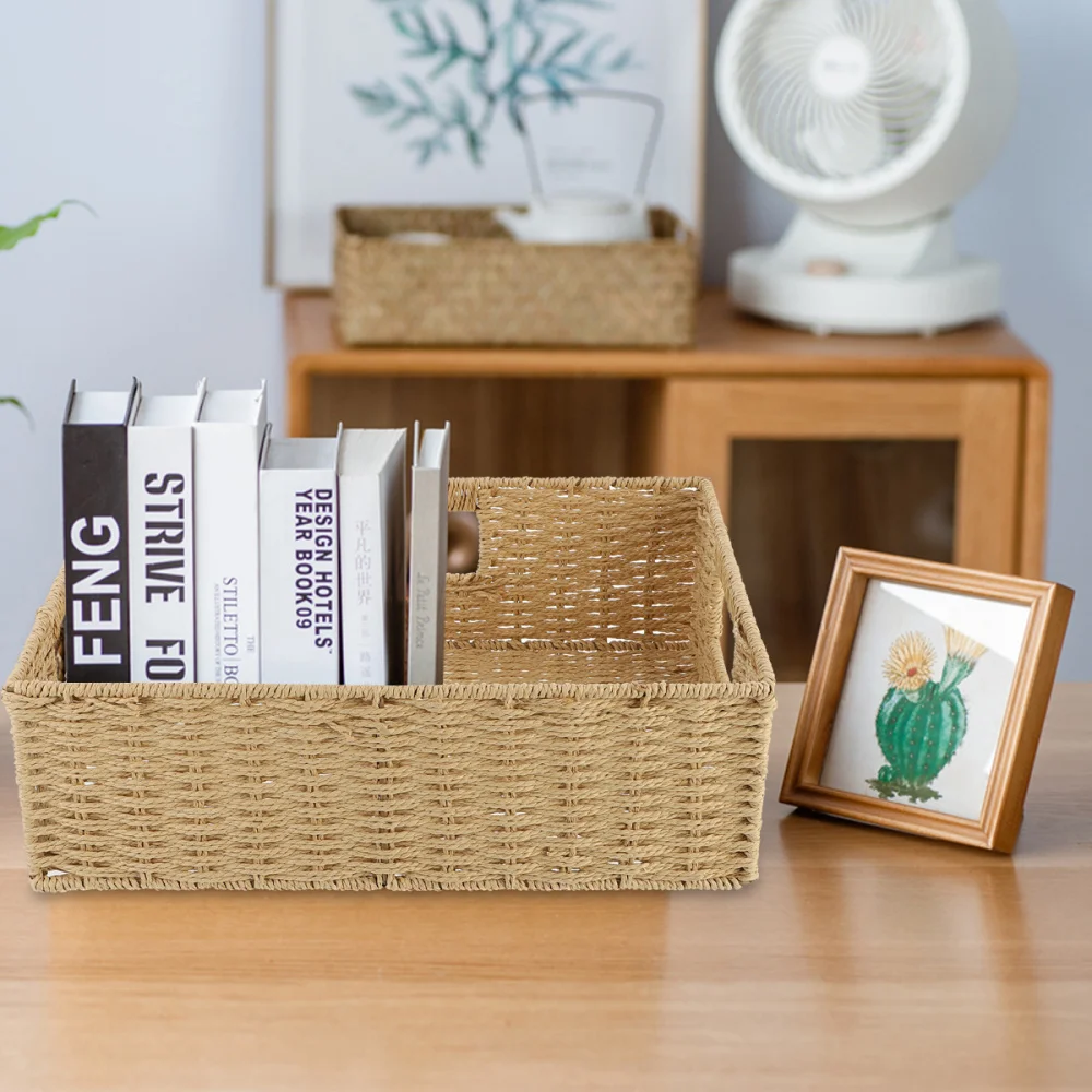

1pc Rattan Weaving Storage Basket Sundries Storage Basket Sundries Basket