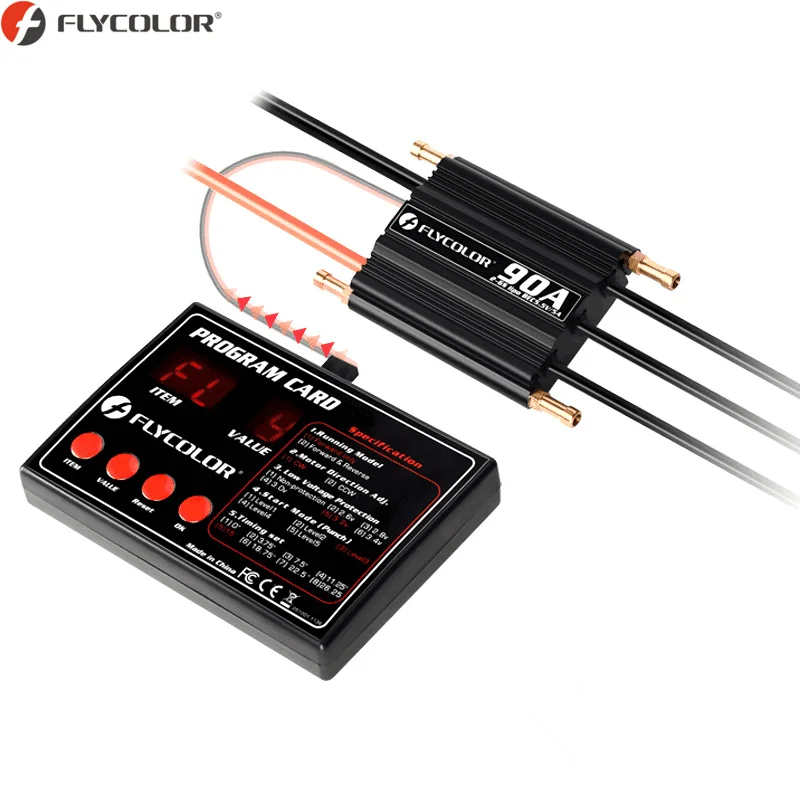 Flycolor 50A 70A 90A 120A 150A Brushless ESC 2-6S RC Boats Waterproof ESC Programme Card with BEC System for RC Boats