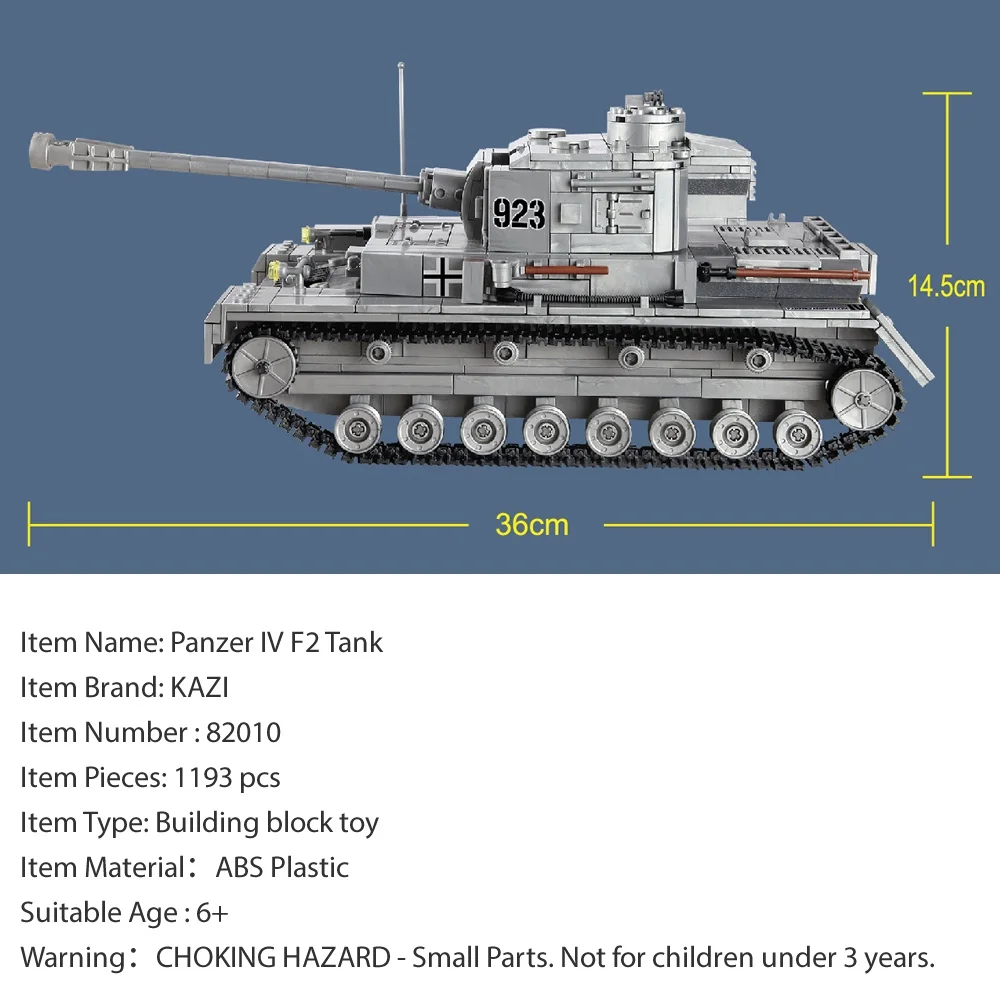 Оригинальный сборный конструктор KAZI 82010 серия моделей военного танка детская