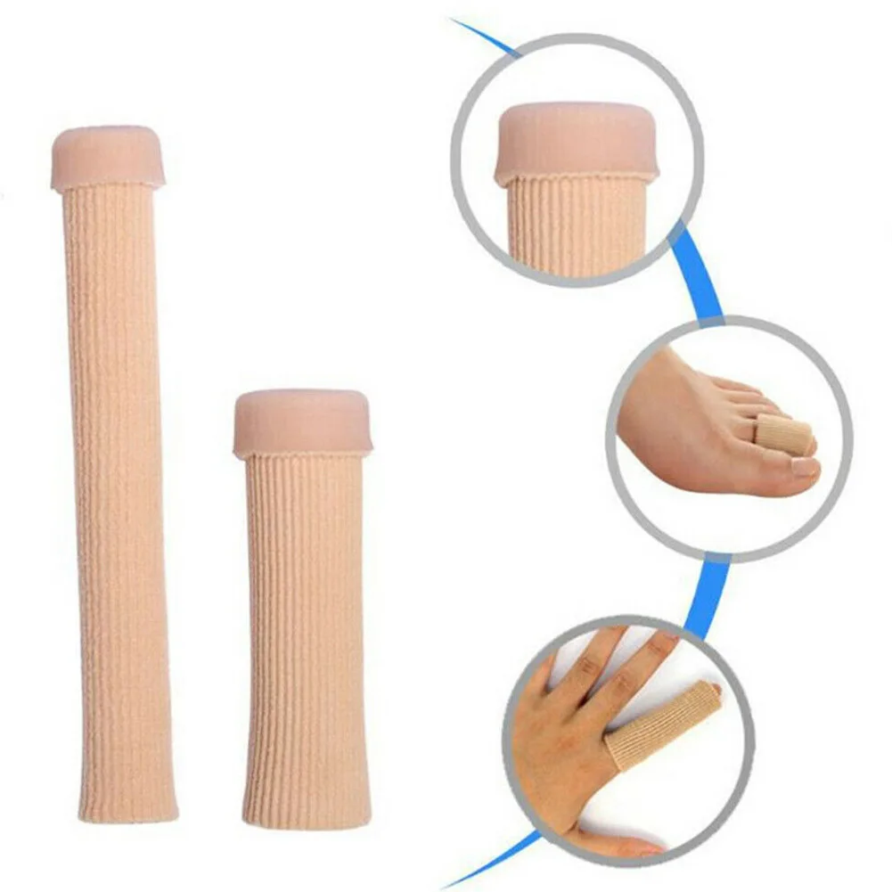 Silicone Tube Toe Gel Protector Cover Soft Cushion Pad Cap Can Be Cut Finger Pain Relief Protection Foot Care Sleeve | Красота и