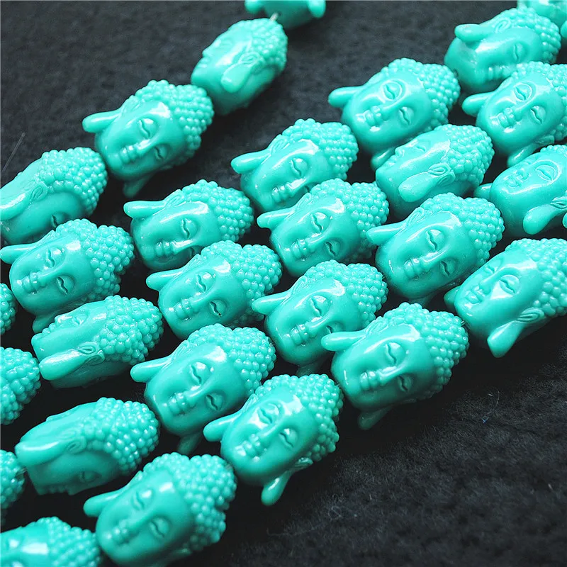 

10PCS Charms Buddha Heads Beads Accessories Big Size 18X25MM Many Colors Available Top Fashion DIY Jewelry Fittings TWO FACE