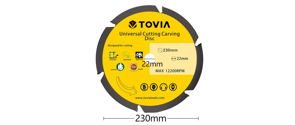 TOVIA 230mm Универсальный Пильный Диск по Дереву для УШМ 9inch 22.2mm по Газобетону Гипсокартону Пластику лезвия лезвие алмазный дискпилы для распиловки древесины