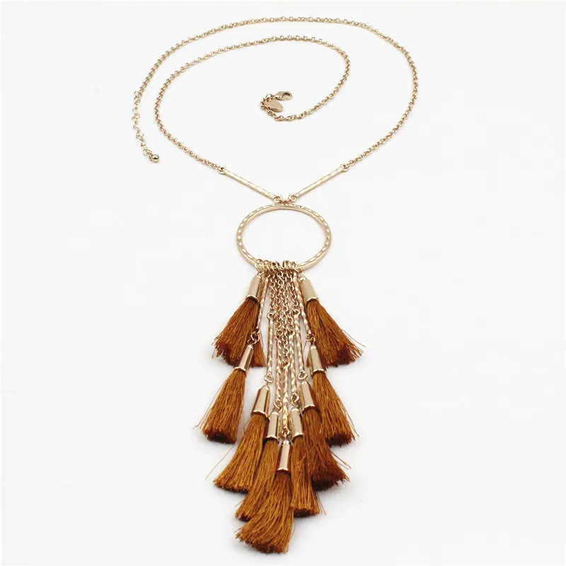 Европейская и американская Осень Новый стиль хвоща кисточкой ожерелье