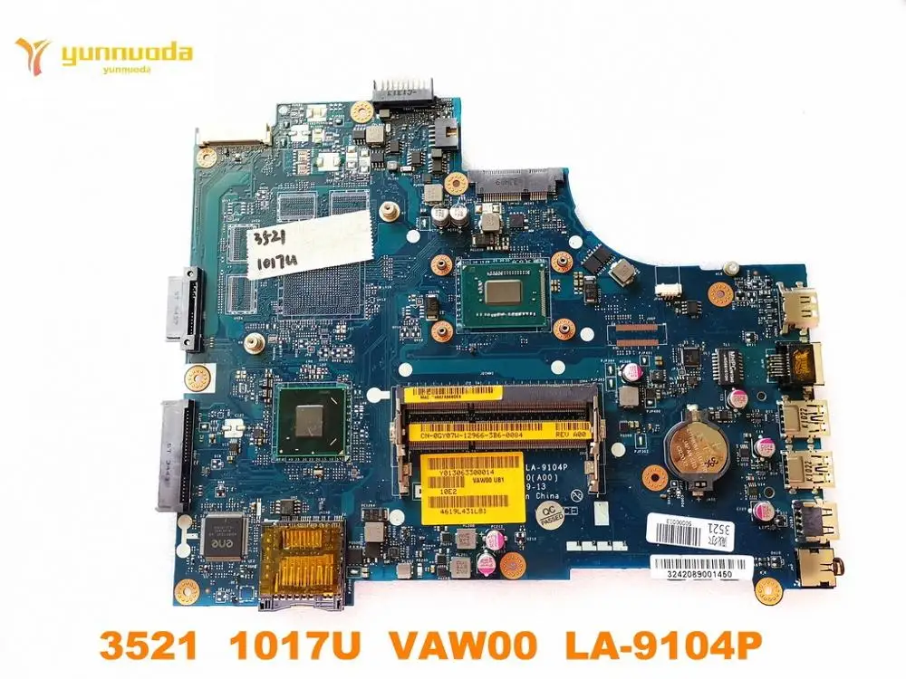 Оригинальная материнская плата для ноутбука DELL 3521 1017U VAW00 LA 9104P протестирована