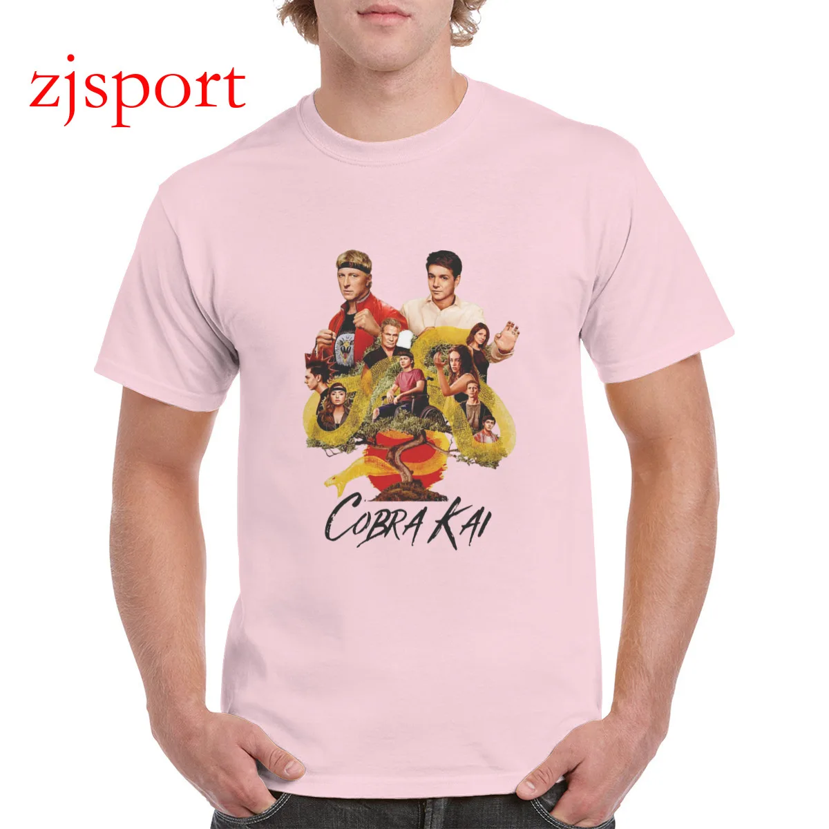 

Pink Cobra Kai T-shirt Eagle Fang Karate black t shirt Aesthetic Cobra Kai 80s Tee 100% Cotton graphic Oversized Top Female/Man