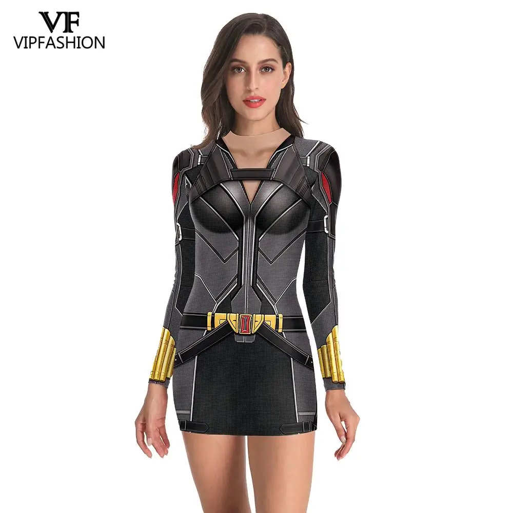 VIP Модное Новое Женское облегающее платье черного цвета с принтом вдова длинным