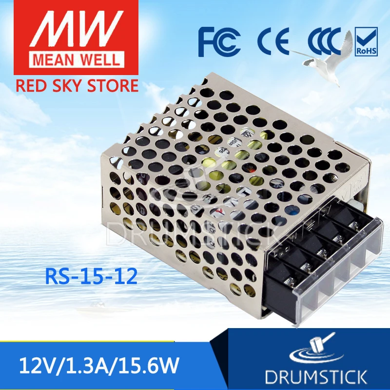 Специальные предложения MEAN WELL RS 15 12 12V 1.3A meanwell 6 W одиночный выход импульсный