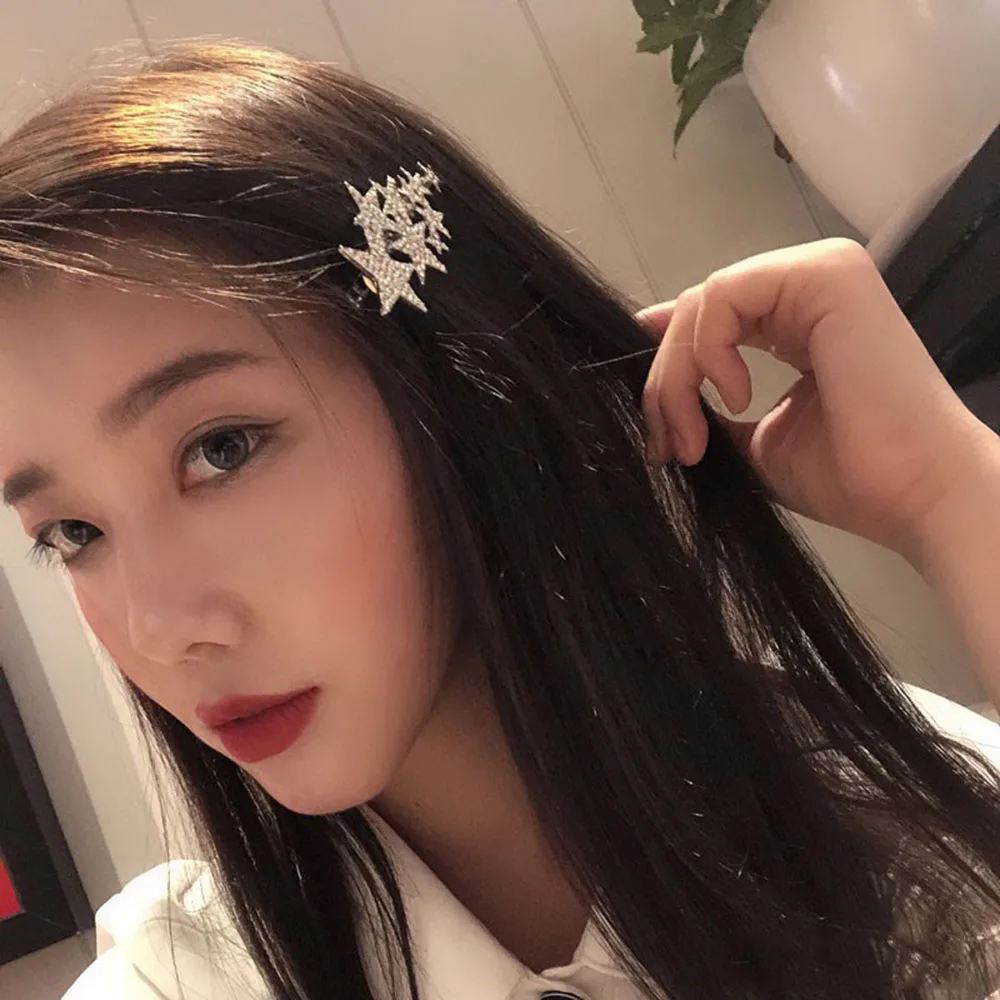 Новые блестящие звезды заколки Стразы шпильки заколка для волос милая повязка на