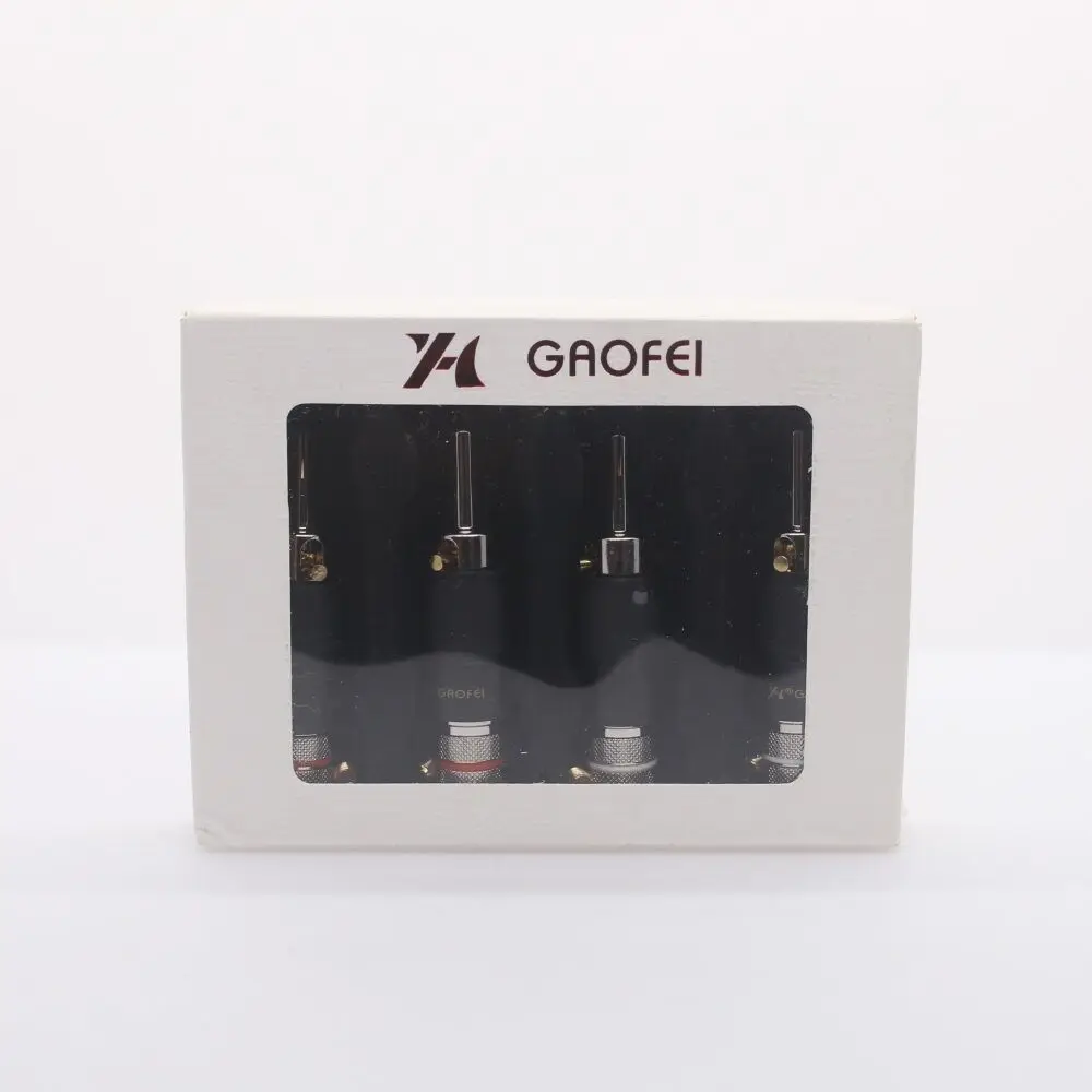 Gaofei RHO019B Rhodium Plated Speaker Cable Banana Terminal Plug Connector 4pc | Электроника