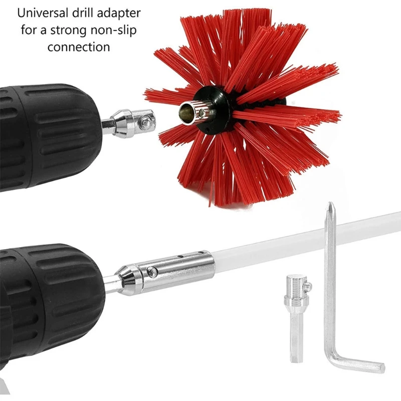 Сгибаемая Чистящая Щетка для камин с дымоходом Трубная плита дальность